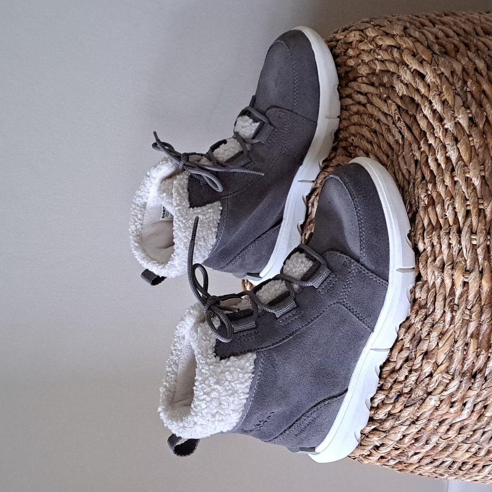 SOREL Womens‎ Explorer II Carnival Grey Suede/Shearling Outdoor Ankle Boots S-7